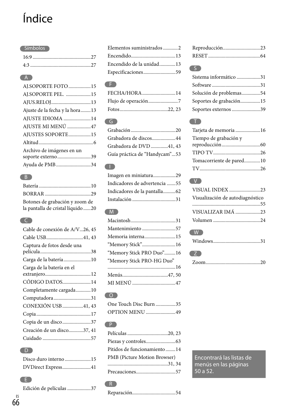 Índice | Sony DCR-SX44 User Manual | Page 136 / 139