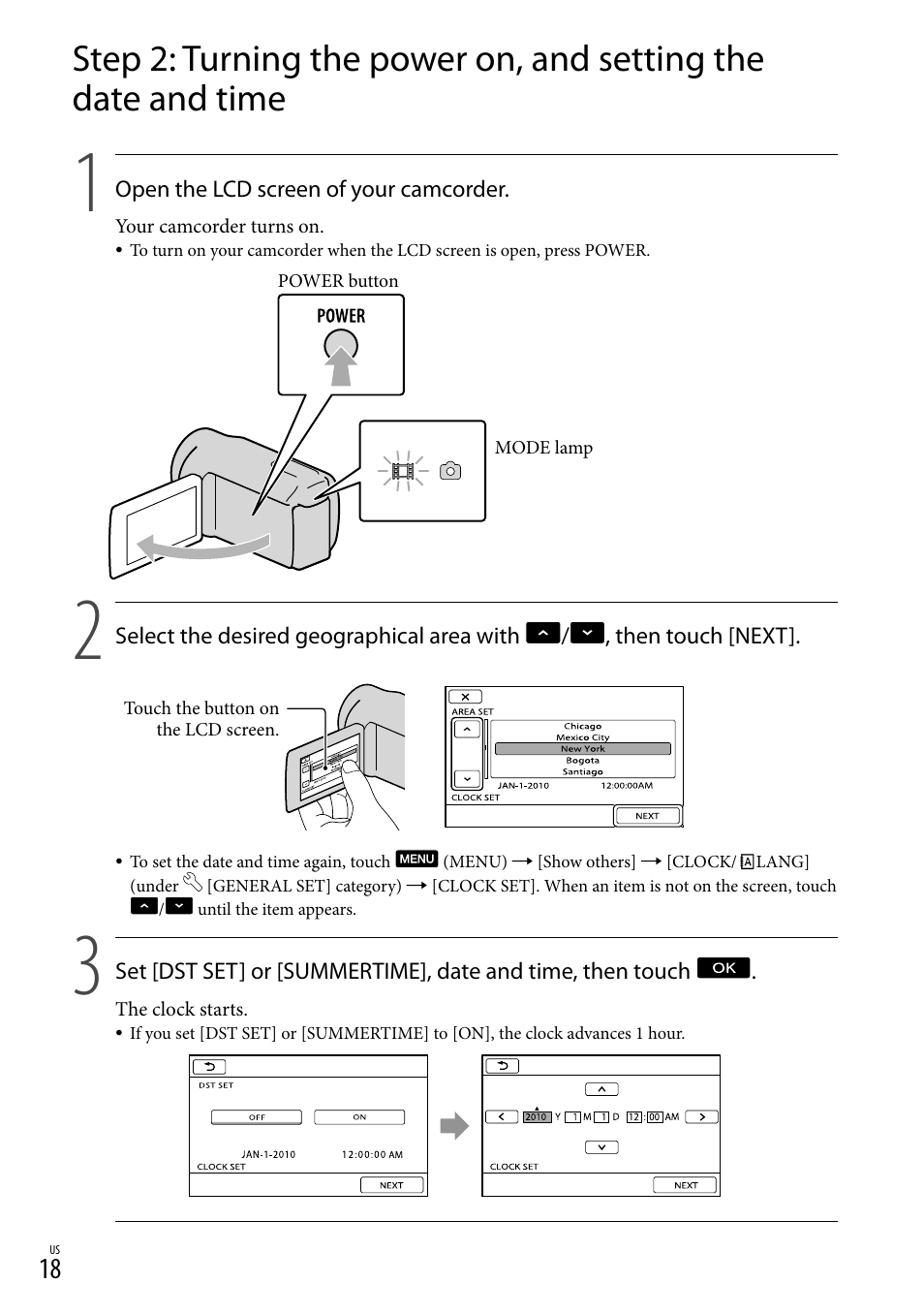 Sony DCR-SX44 User Manual | Page 18 / 139