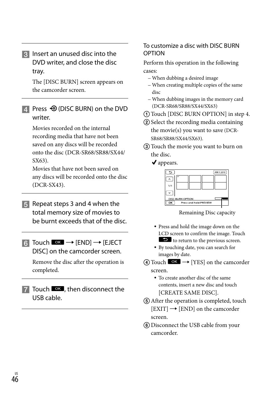 Sony DCR-SX44 User Manual | Page 46 / 139