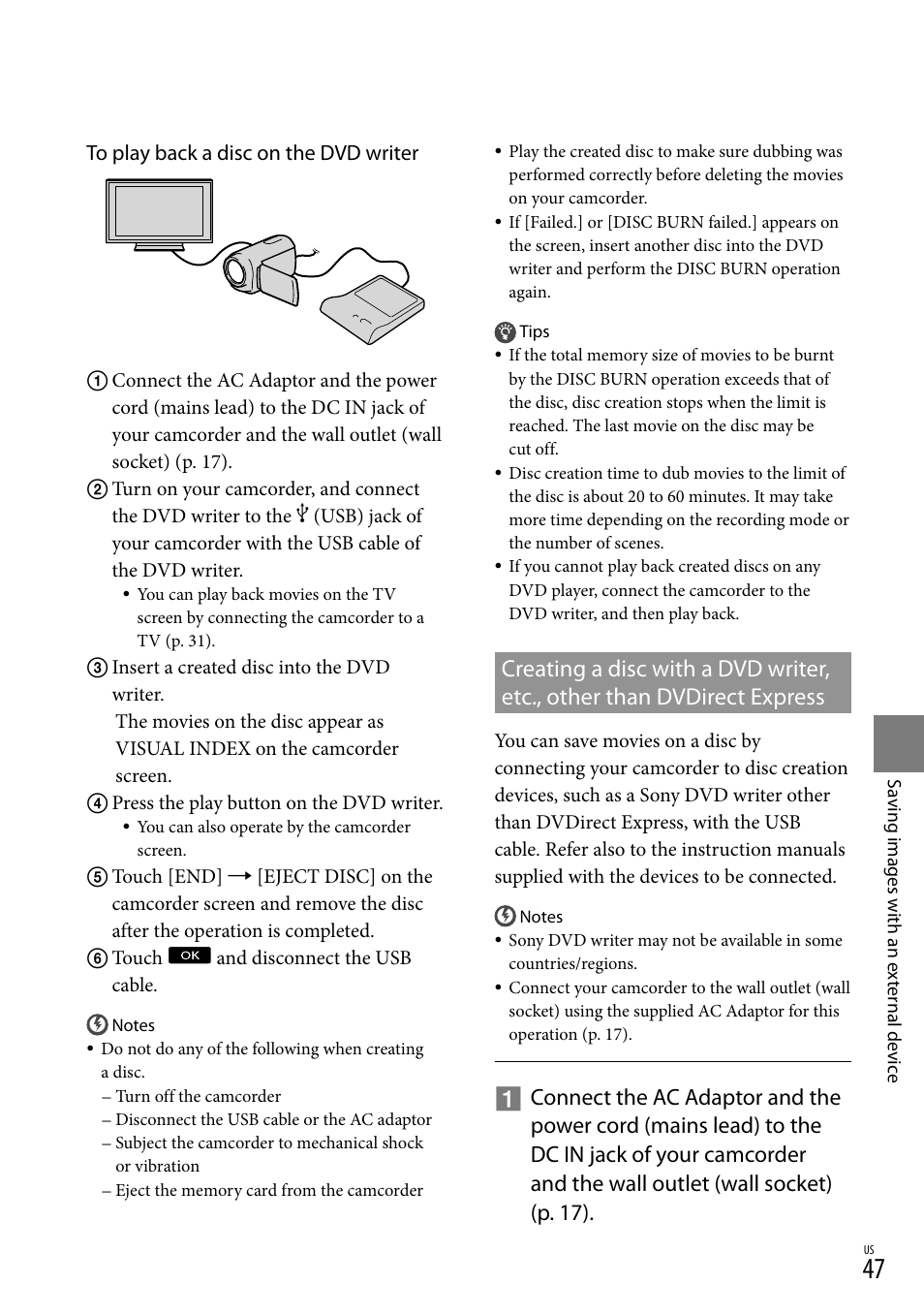 Sony DCR-SX44 User Manual | Page 47 / 139