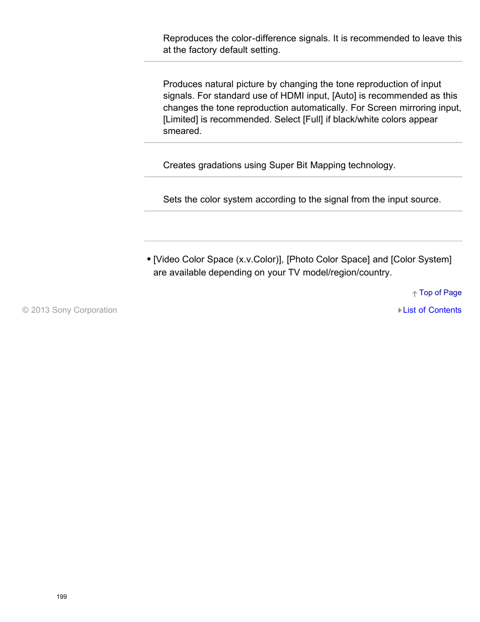 Sony XBR-65X850A User Manual | Page 205 / 249