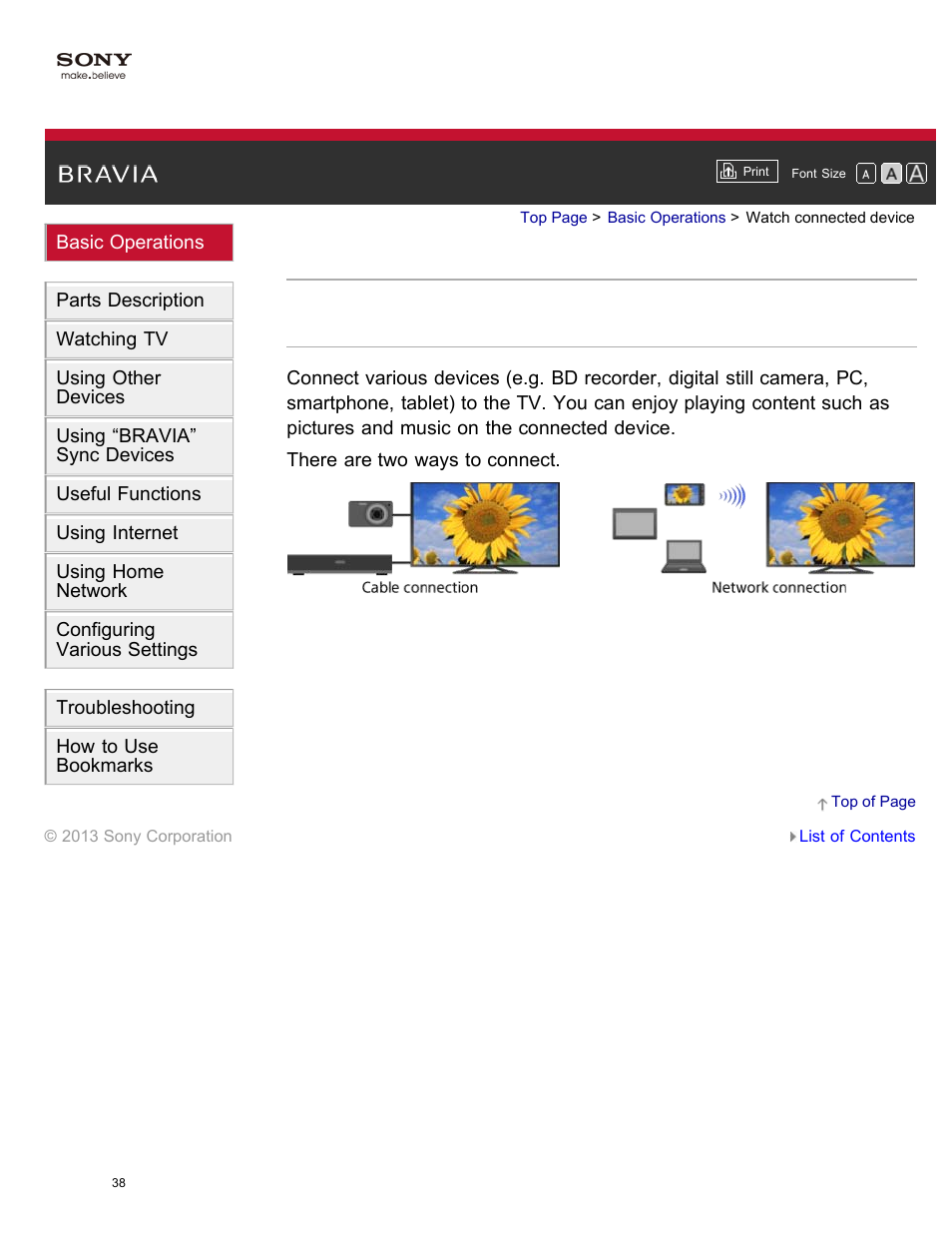 Watch connected device | Sony XBR-65X850A User Manual | Page 44 / 249