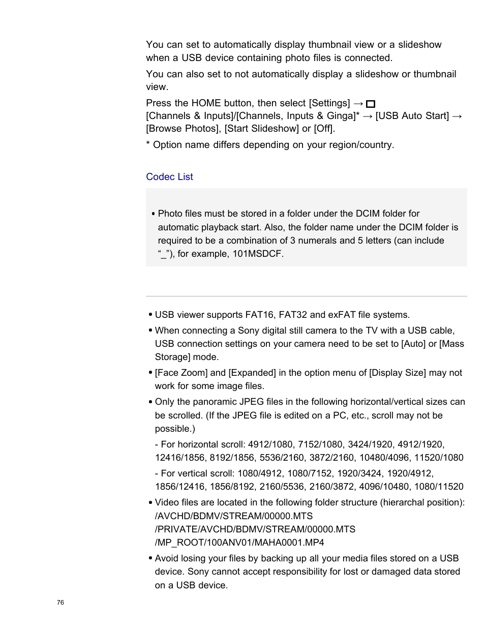 Sony XBR-65X850A User Manual | Page 82 / 249