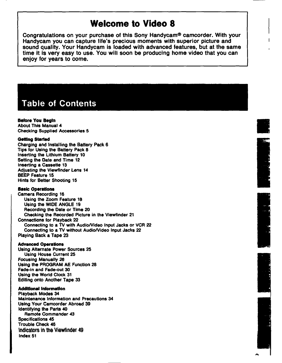 Sony CCD-TR61 User Manual | Page 3 / 52
