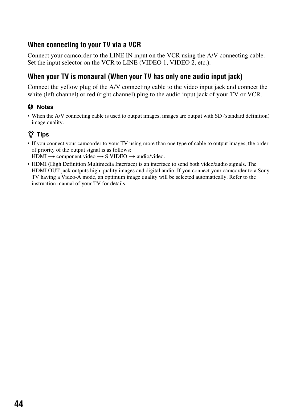 Sony HDR-CX7 User Manual | Page 44 / 109