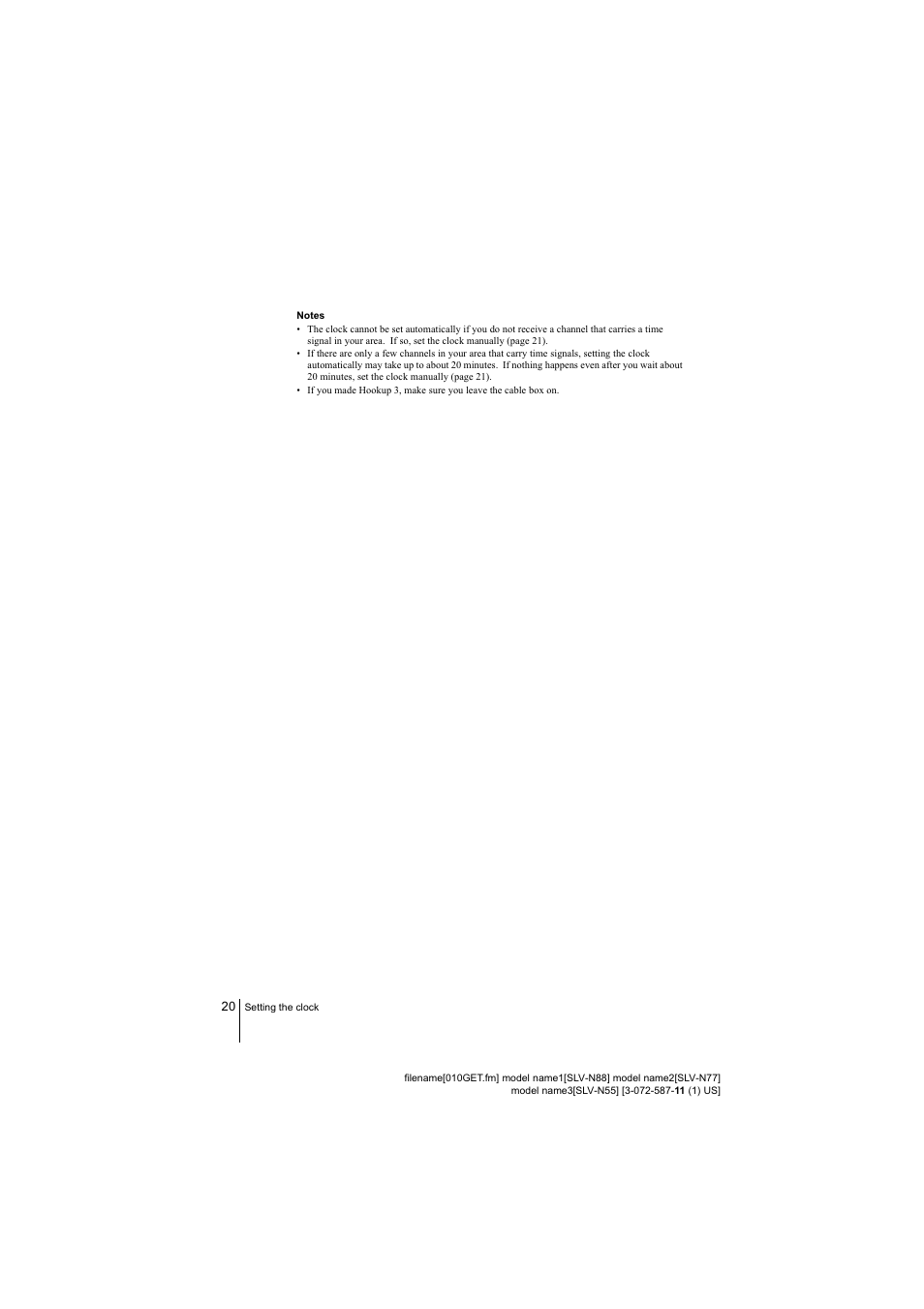 Sony SLV-N88 User Manual | Page 20 / 72