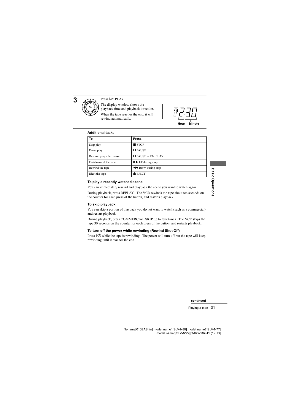 Sony SLV-N88 User Manual | Page 31 / 72