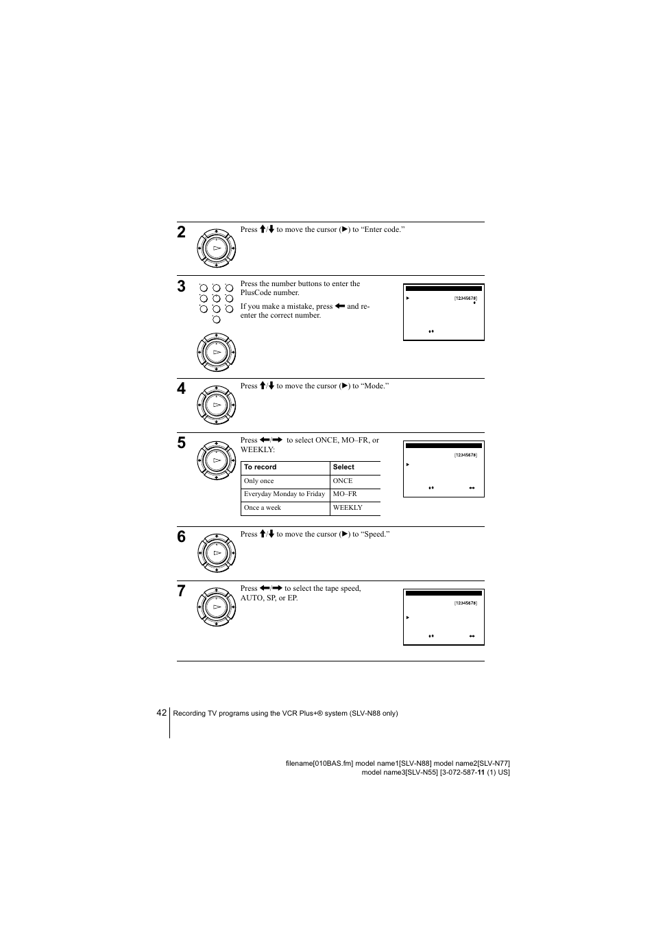 Sony SLV-N88 User Manual | Page 42 / 72