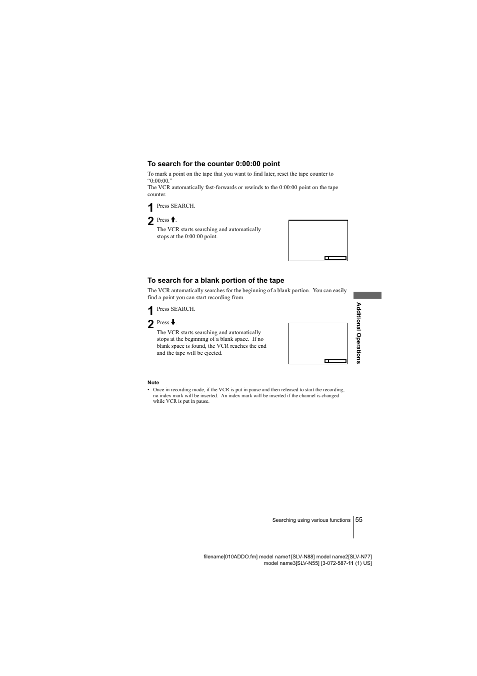 Sony SLV-N88 User Manual | Page 55 / 72