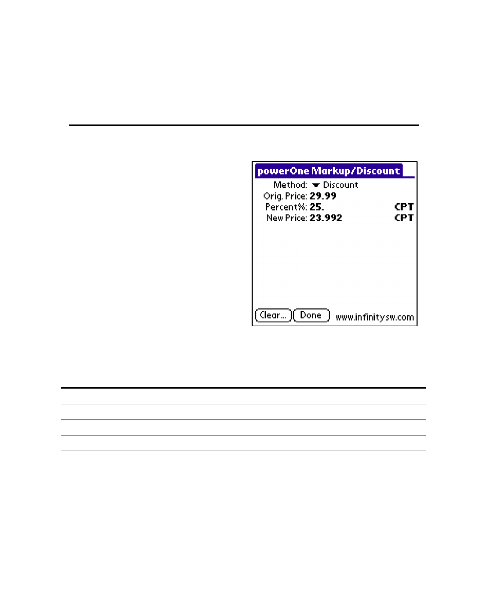 Markup/discount | Sony PEG-N610C User Manual | Page 20 / 29