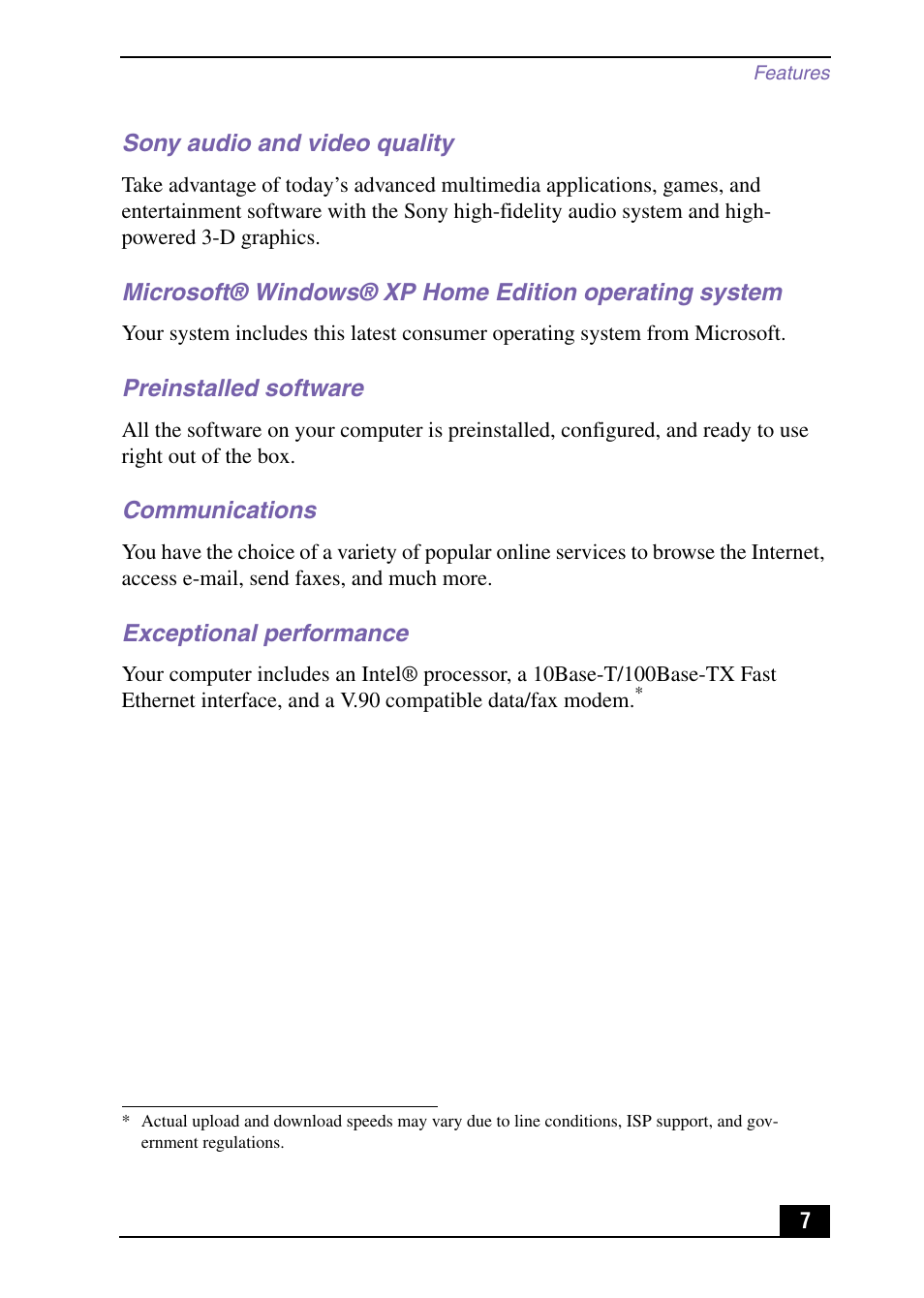 Sony PCV-LX920 User Manual | Page 7 / 56