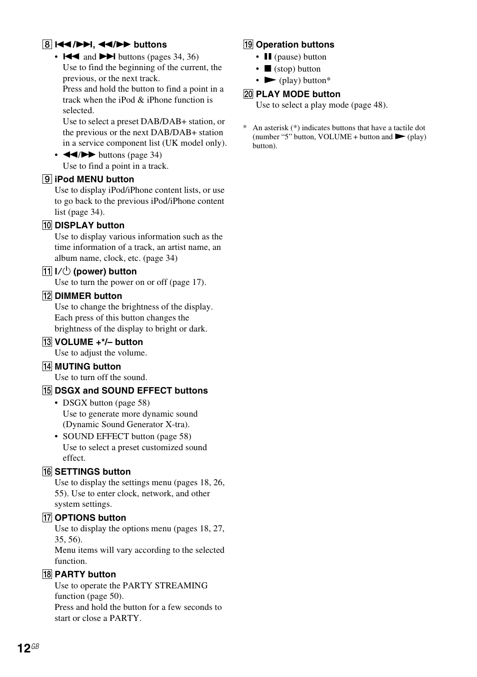 Sony NAS-SV20i User Manual | Page 12 / 95