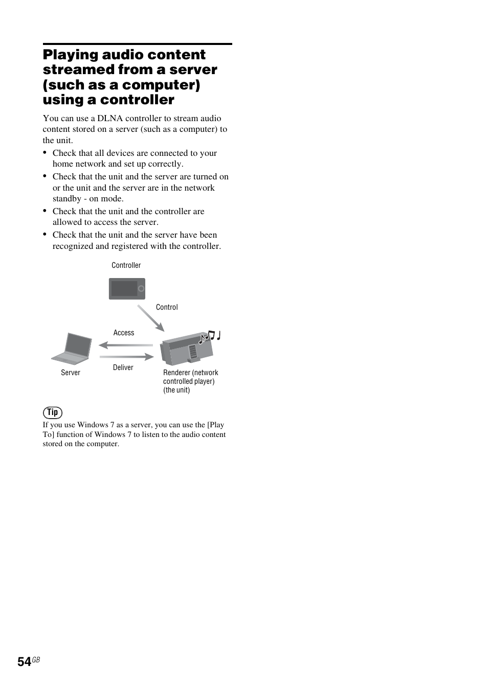 Using a controller | Sony NAS-SV20i User Manual | Page 54 / 95