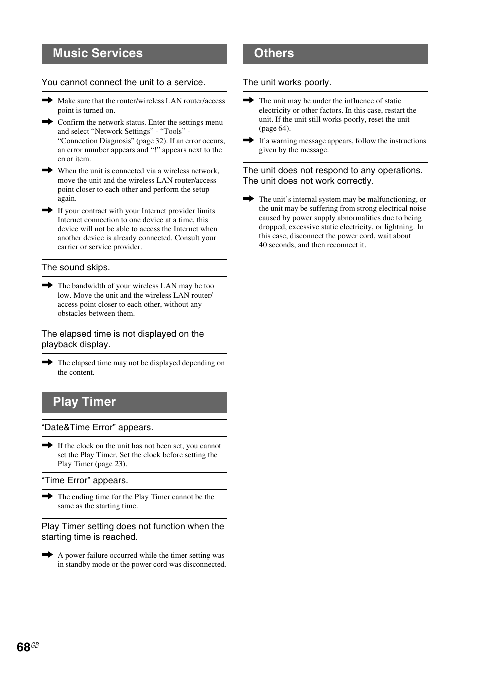 Music services, Play timer, Others | Sony NAS-SV20i User Manual | Page 68 / 95