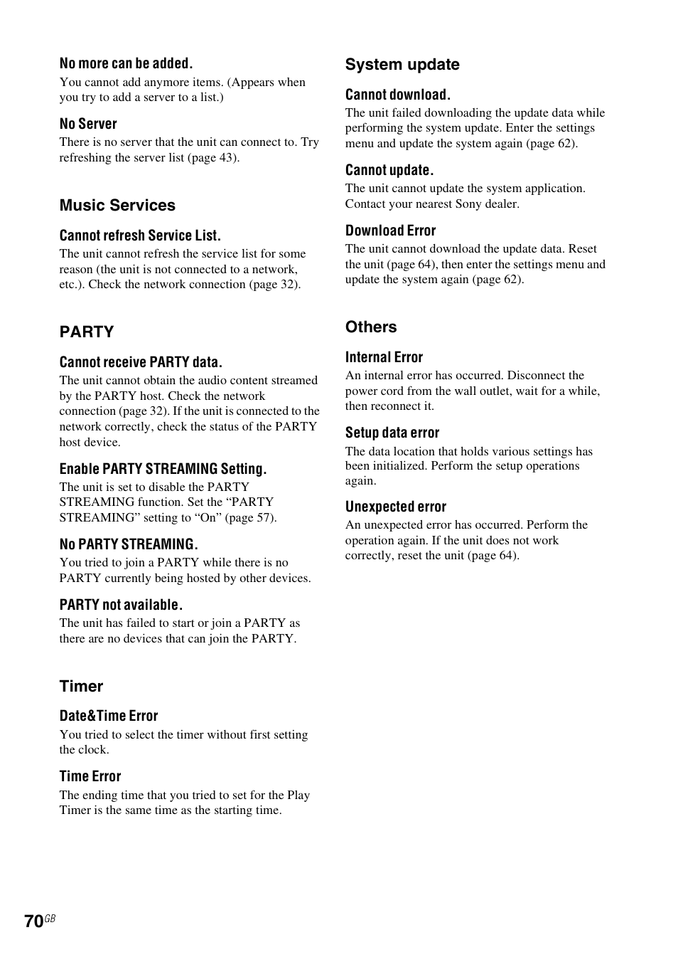Sony NAS-SV20i User Manual | Page 70 / 95