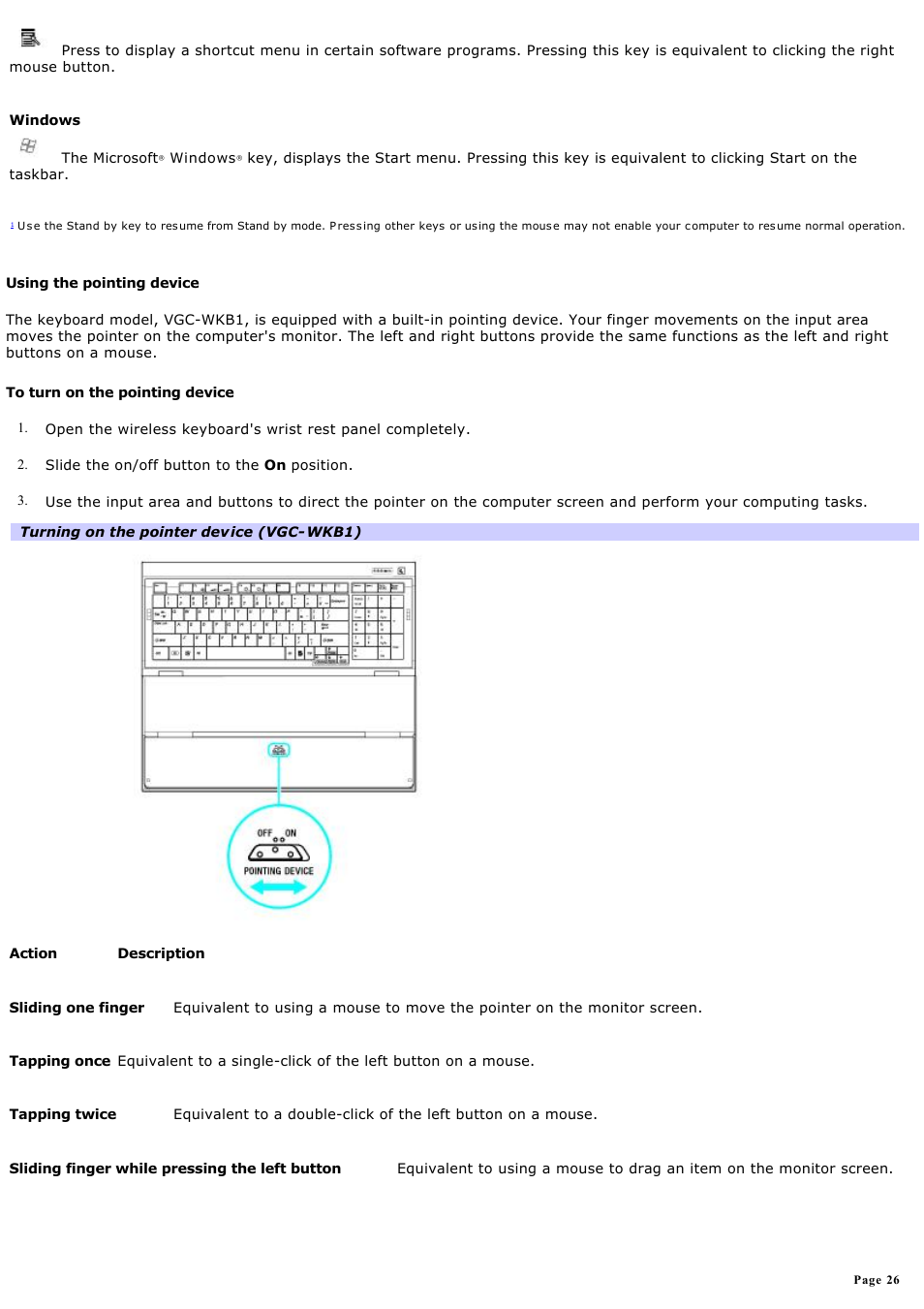 Sony VGC-V520G User Manual | Page 26 / 157