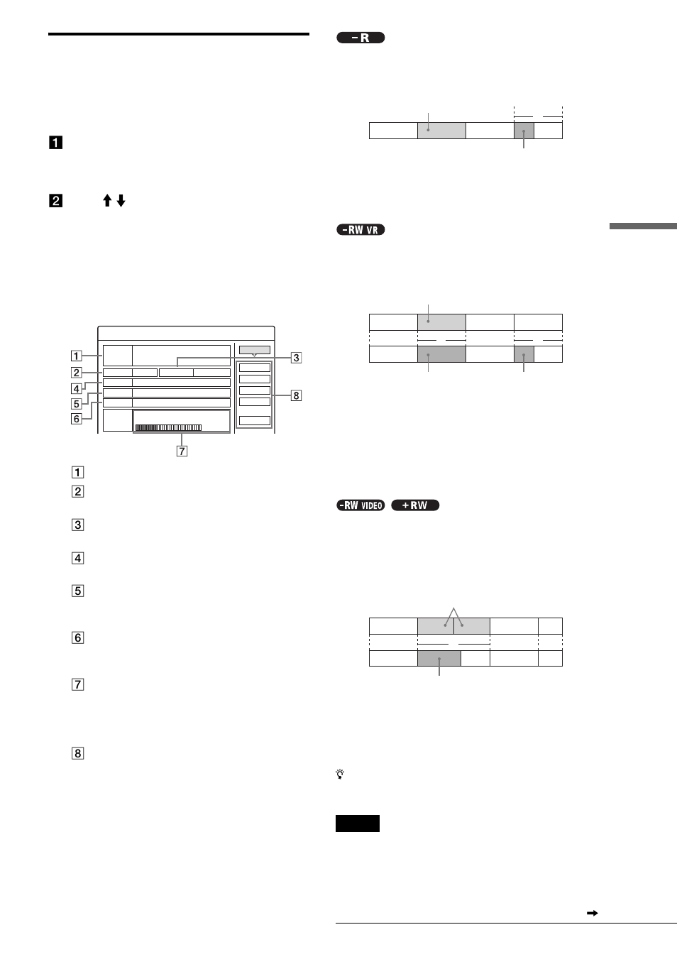 Checking the available disc space (disc info.), Checking the available disc space, Disc info.) | Rec o rd ing/timer rec o rding, A press tools while the disc is in the recorder | Sony RDR-GX7 User Manual | Page 37 / 112