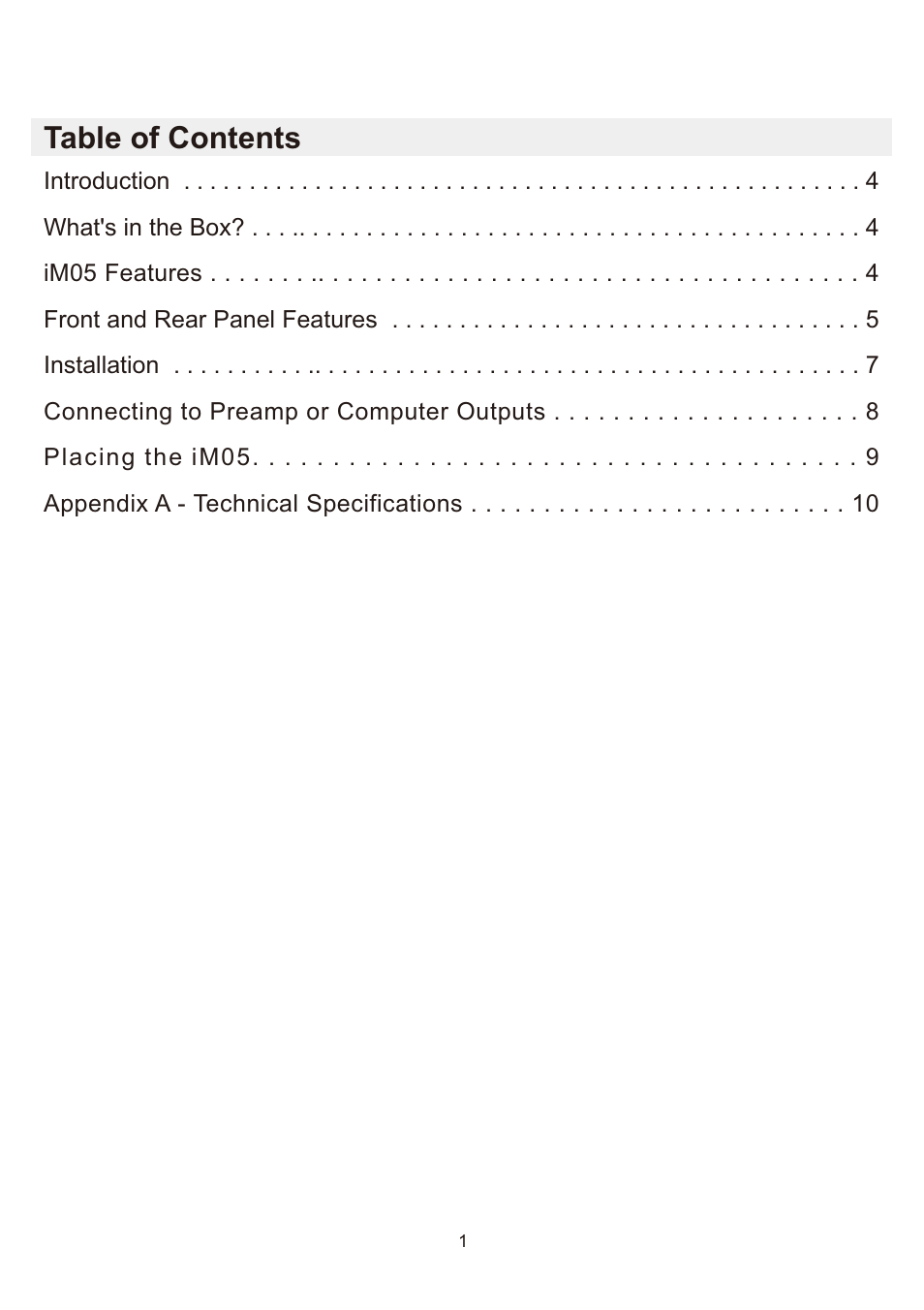 AMC iM05 User Manual | Page 2 / 12