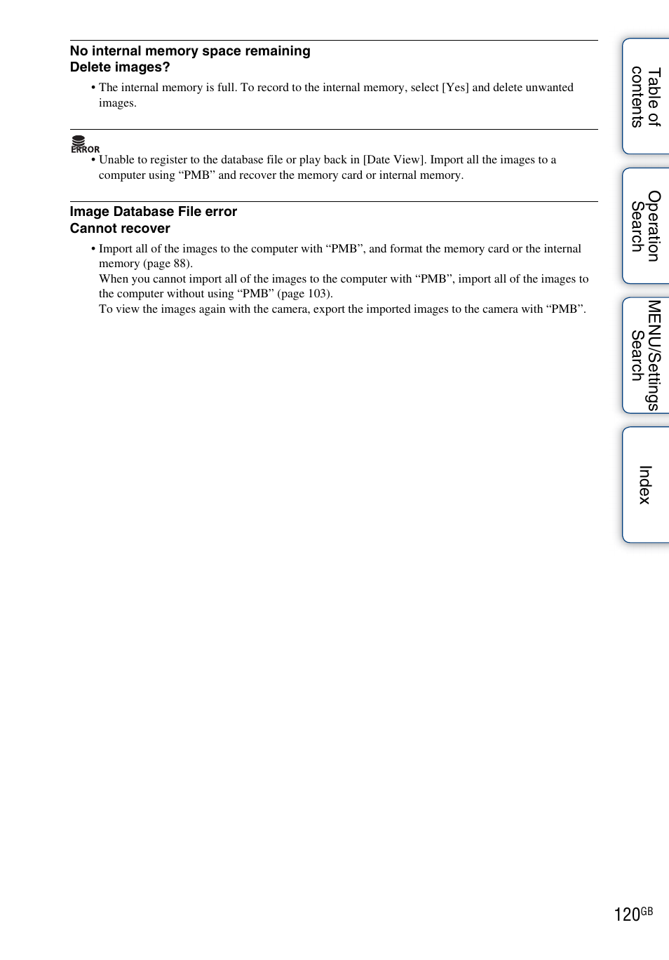 Sony DSC-W370 User Manual | Page 120 / 128
