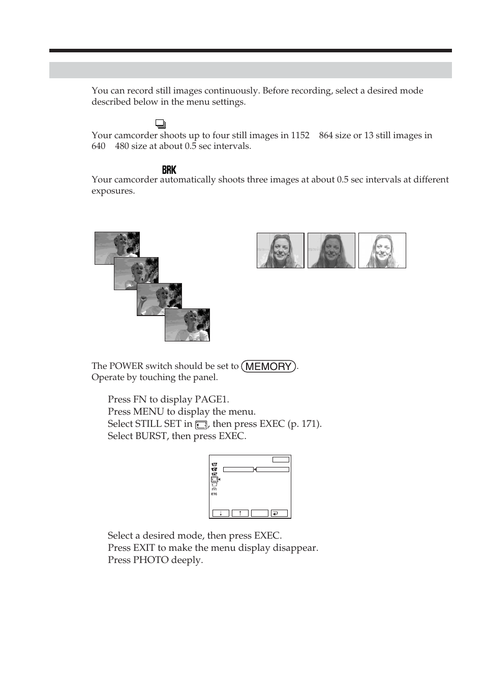 Recording images continuously | Sony DCR-TRV38 User Manual | Page 108 / 212