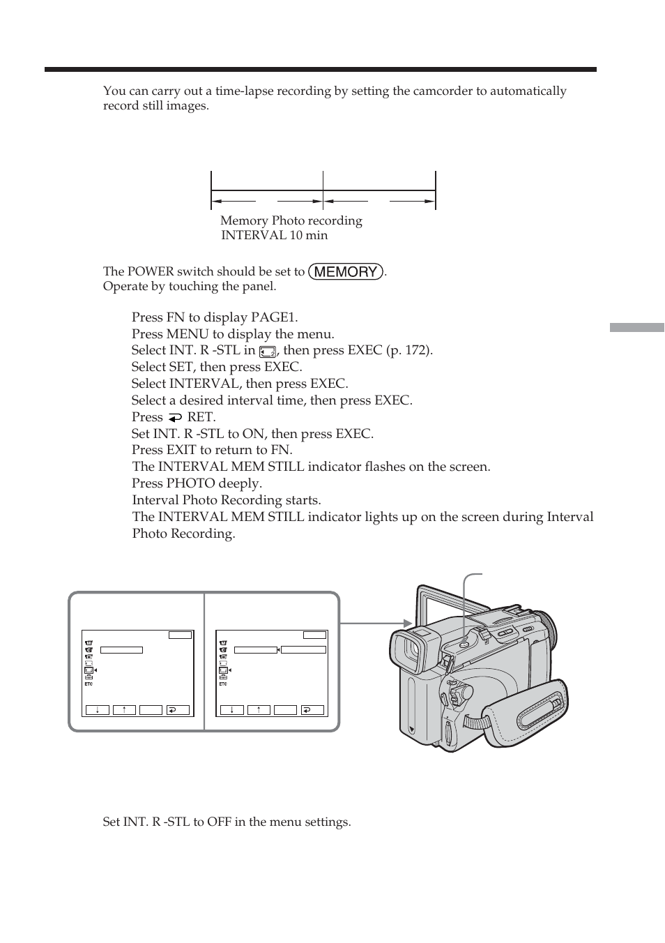 Interval photo recording | Sony DCR-TRV38 User Manual | Page 115 / 212