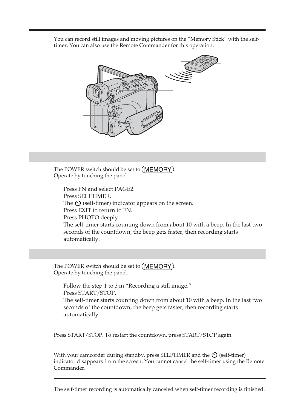 Self-timer recording | Sony DCR-TRV38 User Manual | Page 118 / 212