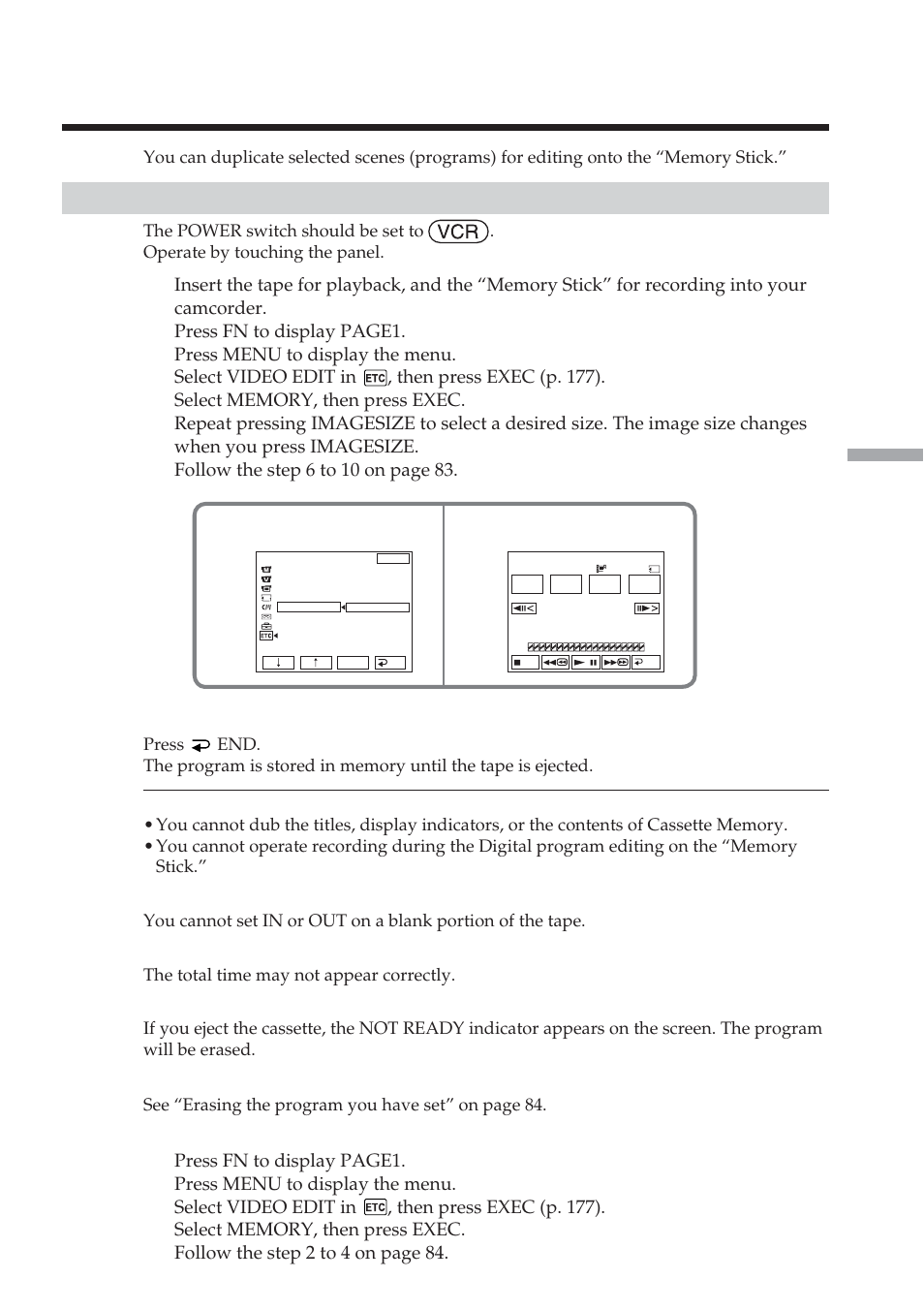 Making the program, Erasing the program you have set, Erasing all programs | Sony DCR-TRV38 User Manual | Page 121 / 212