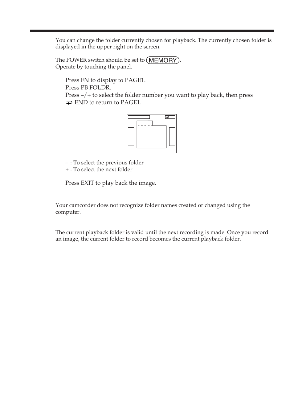 Choosing playback folder, 4) press exit to play back the image | Sony DCR-TRV38 User Manual | Page 128 / 212