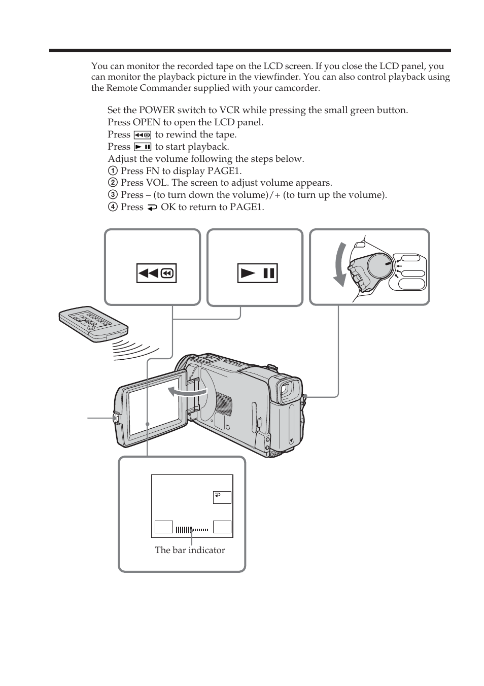 Playback – basics, Playing back tape | Sony DCR-TRV38 User Manual | Page 38 / 212