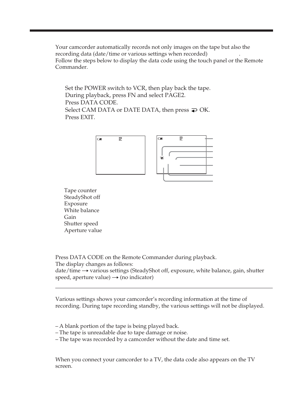 Playing back tape, About date/time and various settings, Using the touch panel | Using the remote commander | Sony DCR-TRV38 User Manual | Page 40 / 212