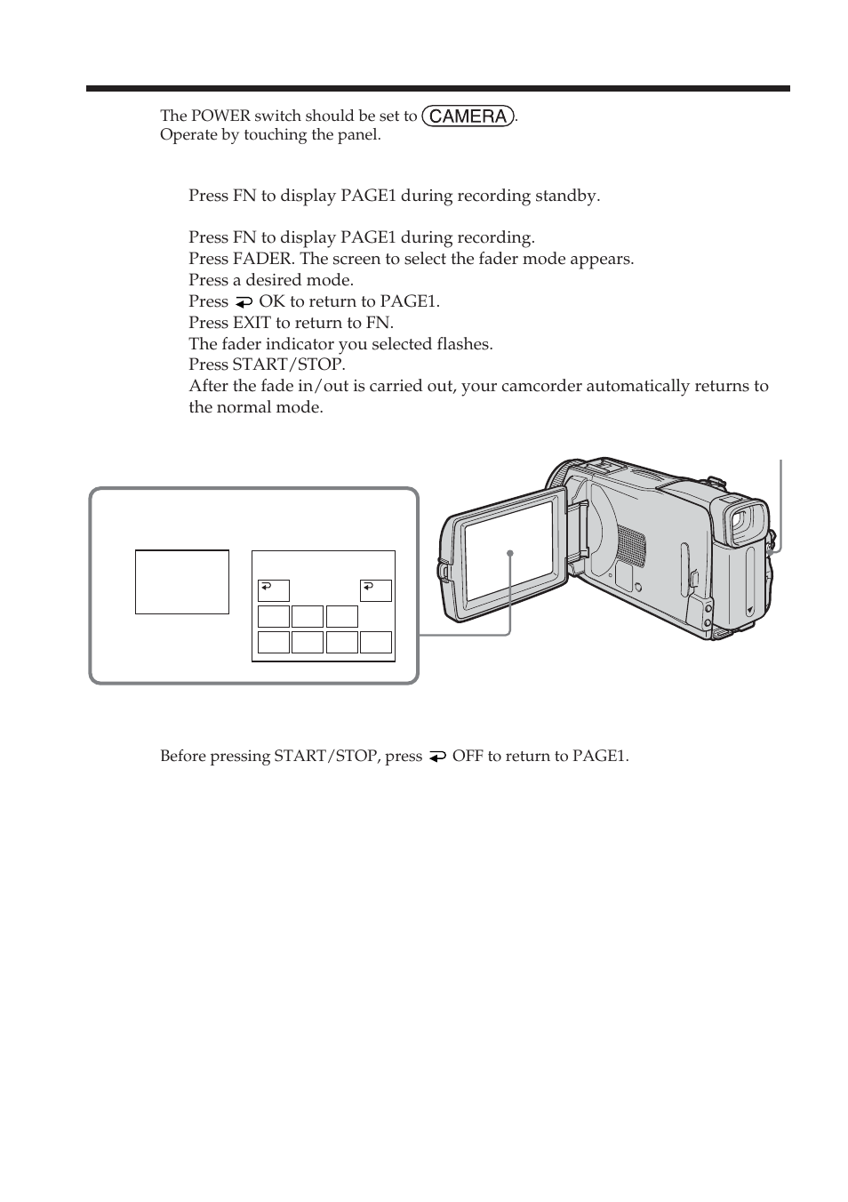 Fader, Using the fader function | Sony DCR-TRV38 User Manual | Page 52 / 212