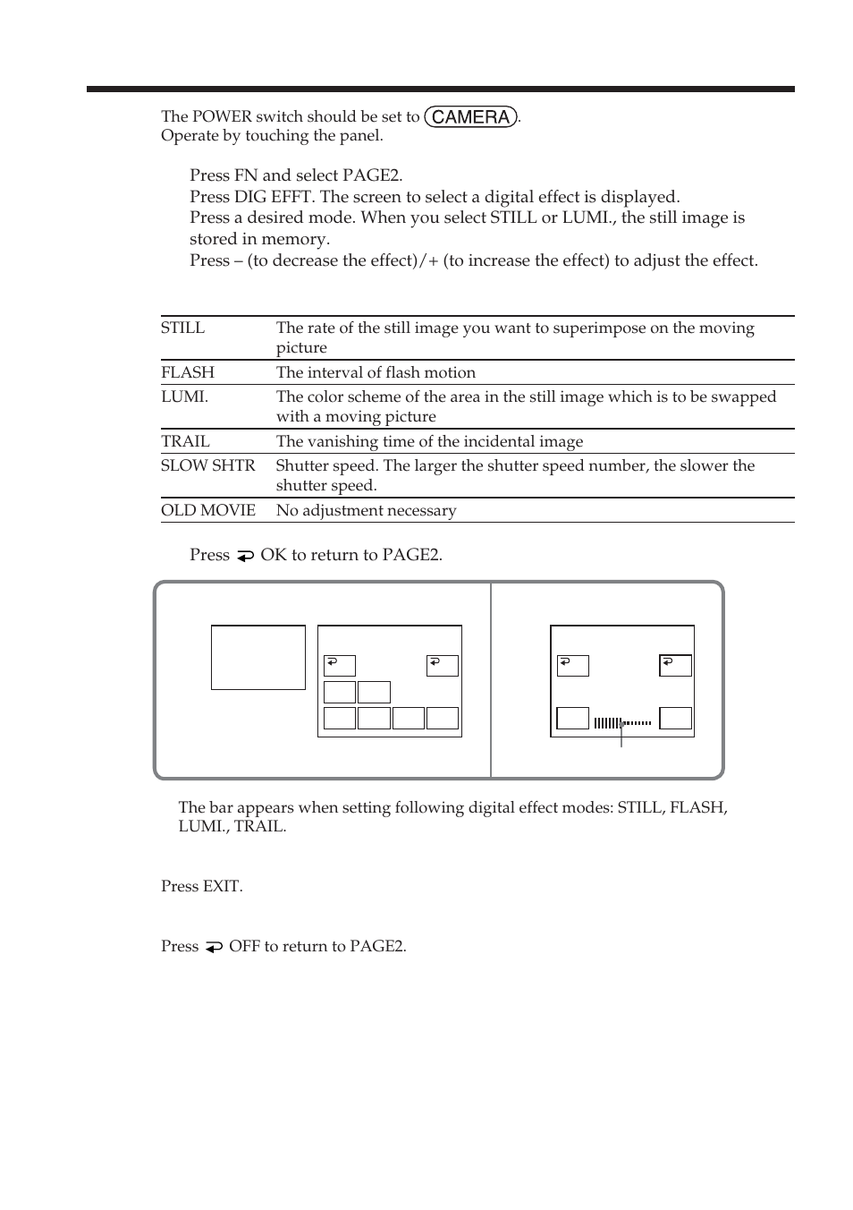 Dig efft, Using special effects – digital effect | Sony DCR-TRV38 User Manual | Page 56 / 212
