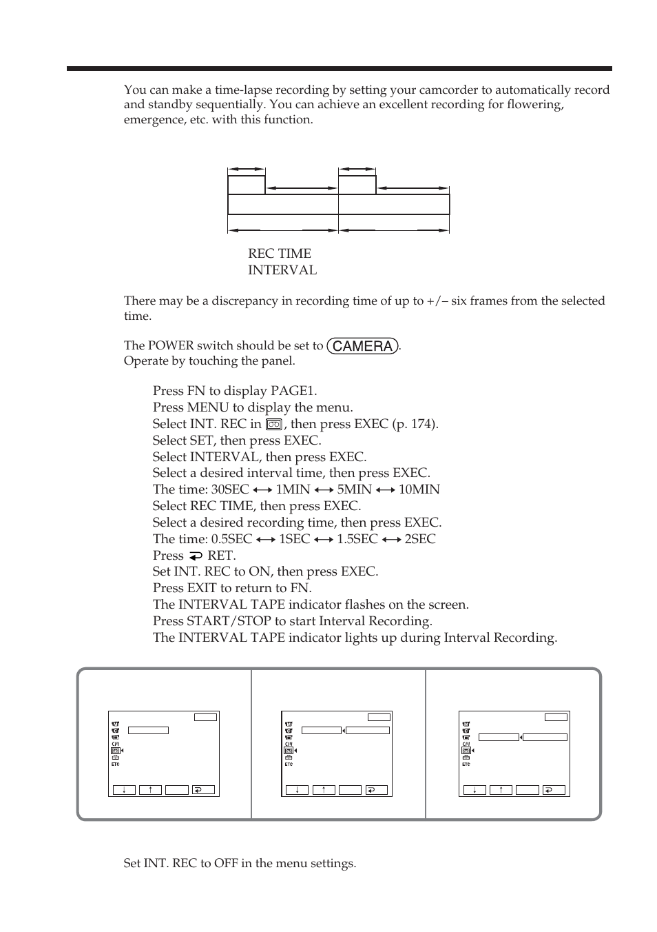 Interval recording | Sony DCR-TRV38 User Manual | Page 64 / 212