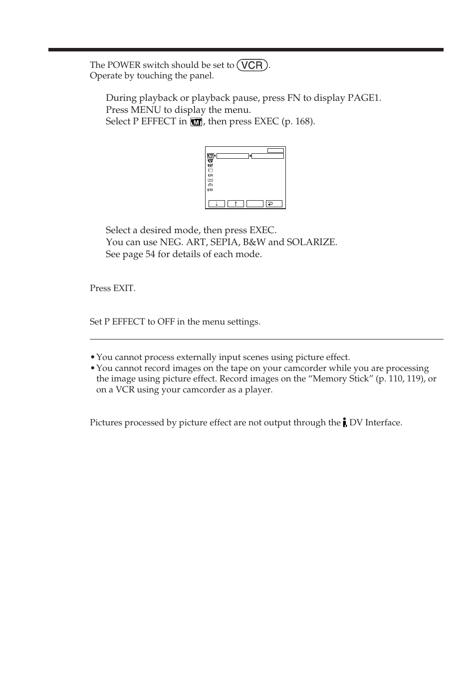 Advanced playback operations, Playing back tape with picture effect | Sony DCR-TRV38 User Manual | Page 68 / 212