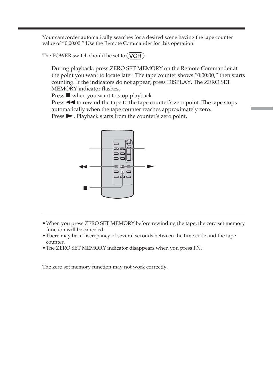 Quickly locating a scene – zero set memory | Sony DCR-TRV38 User Manual | Page 71 / 212