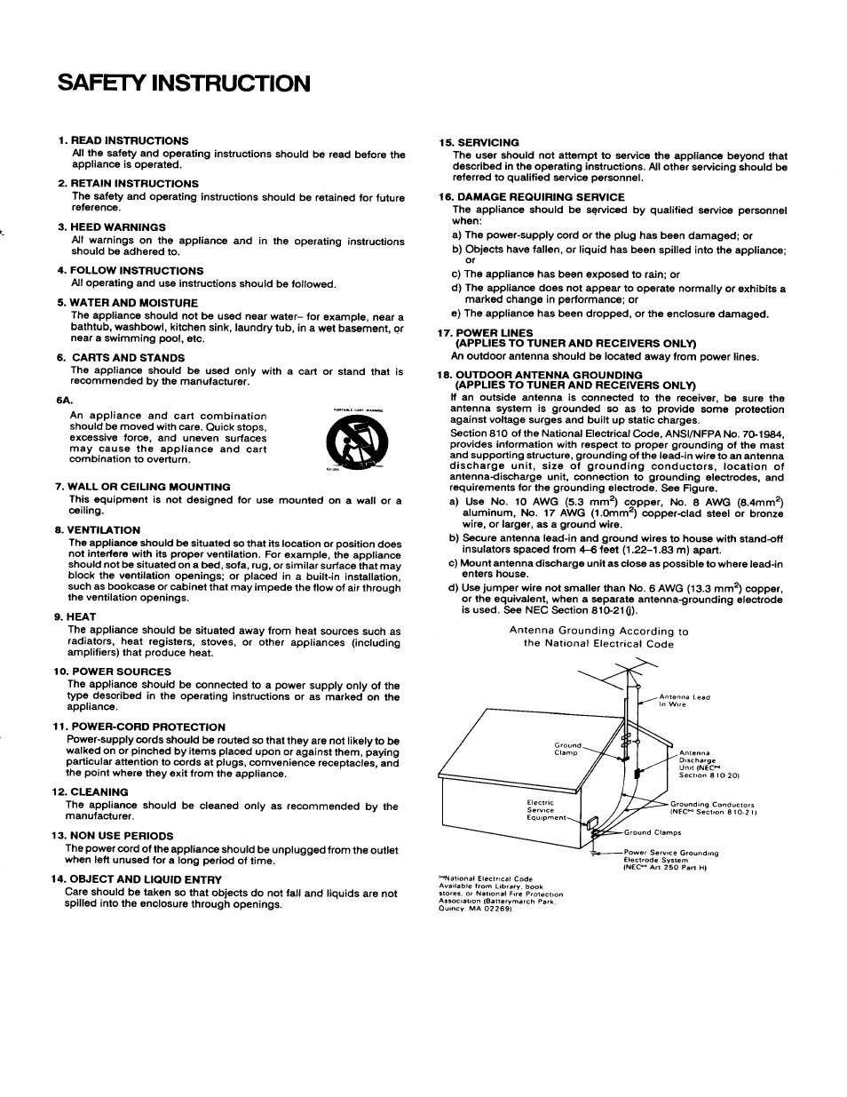Safety instruction | AMC CVT2030 User Manual | Page 7 / 7