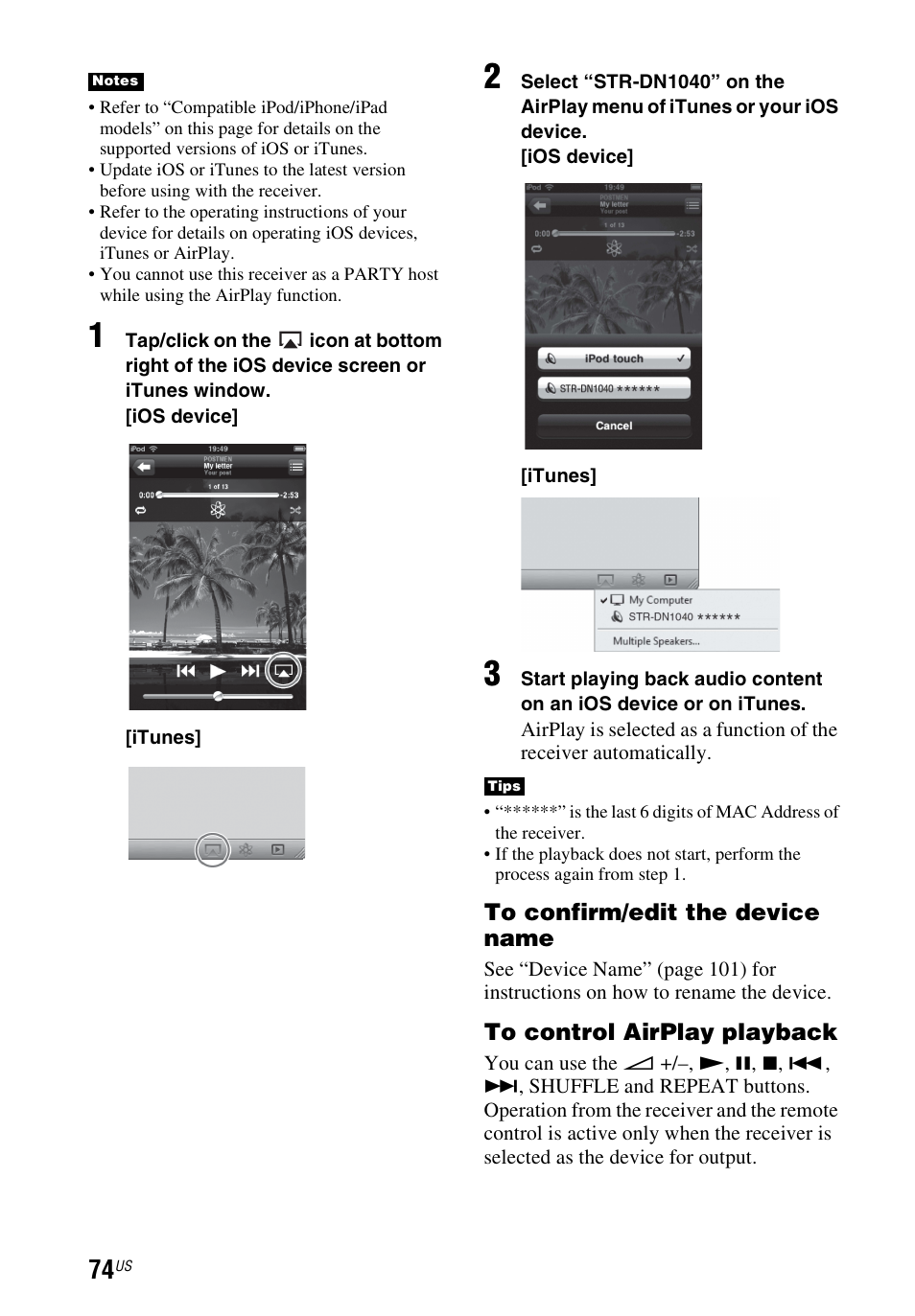 Sony STR-DN1040 User Manual | Page 74 / 136