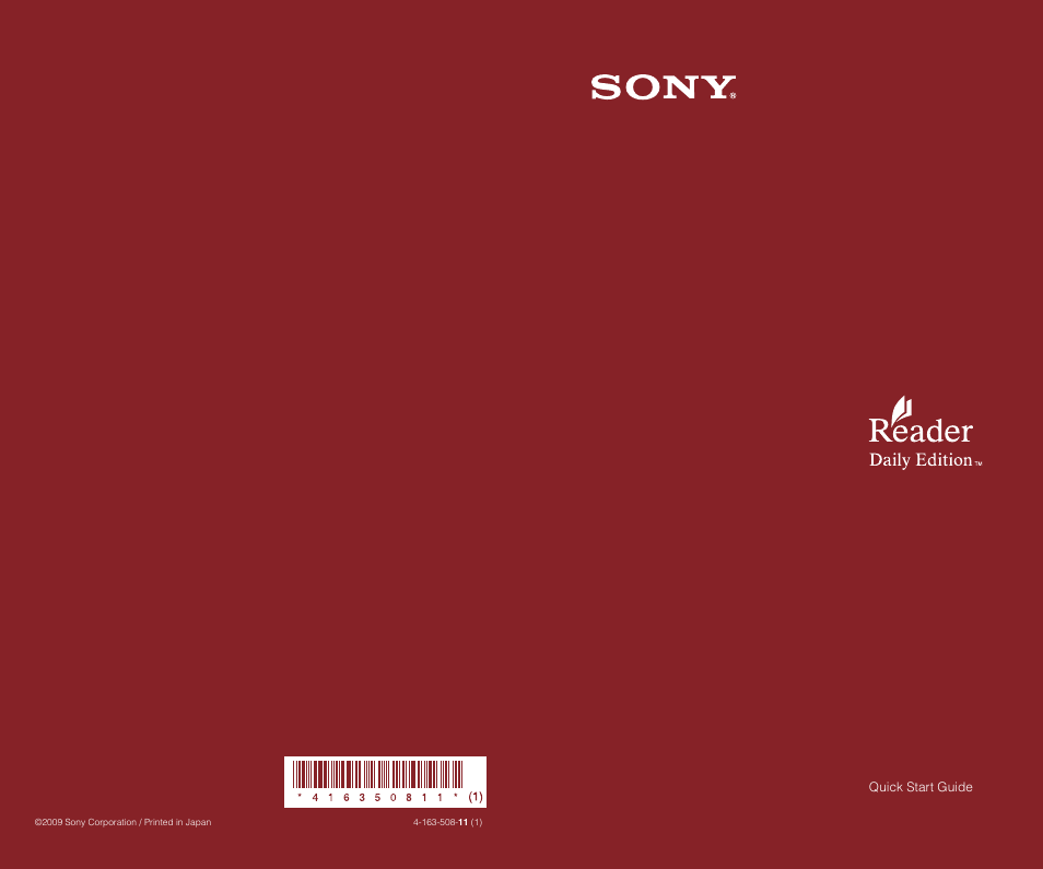 Sony PRS-900BC User Manual | 4 pages