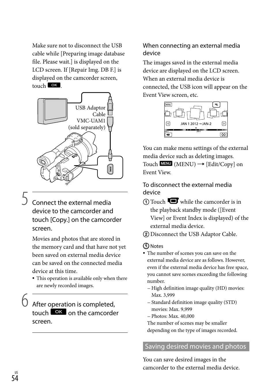 Sony NEX-VG30H User Manual | Page 54 / 155