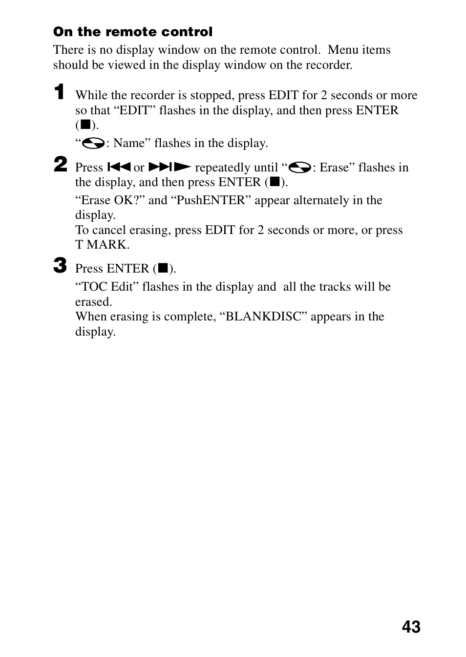 Sony MZ-R70 User Manual | Page 43 / 76