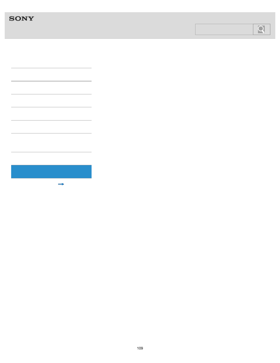 Customer support websites, Details, Help guide | Search | Sony NWZ-F805BLK User Manual | Page 109 / 143