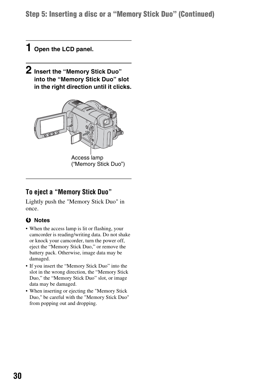 Sony DCR-DVD508 User Manual | Page 30 / 139