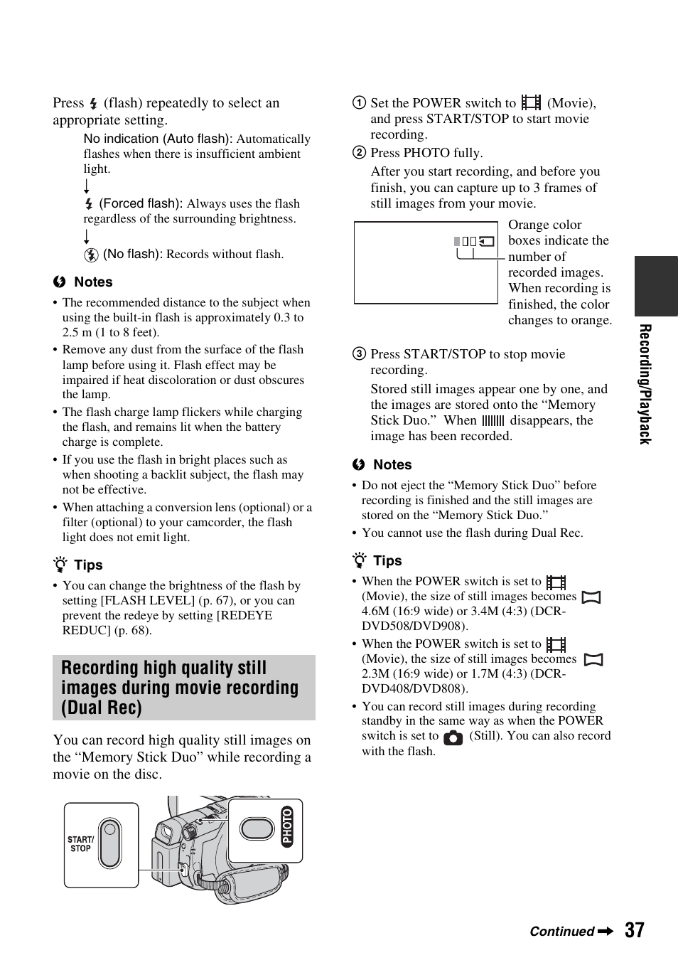 Sony DCR-DVD508 User Manual | Page 37 / 139