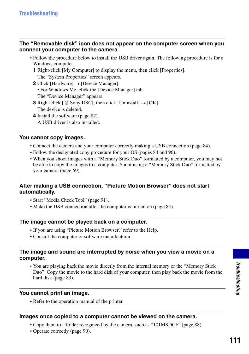 Sony DSC-N2 User Manual | Page 111 / 132