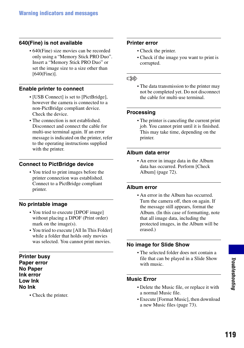 Sony DSC-N2 User Manual | Page 119 / 132