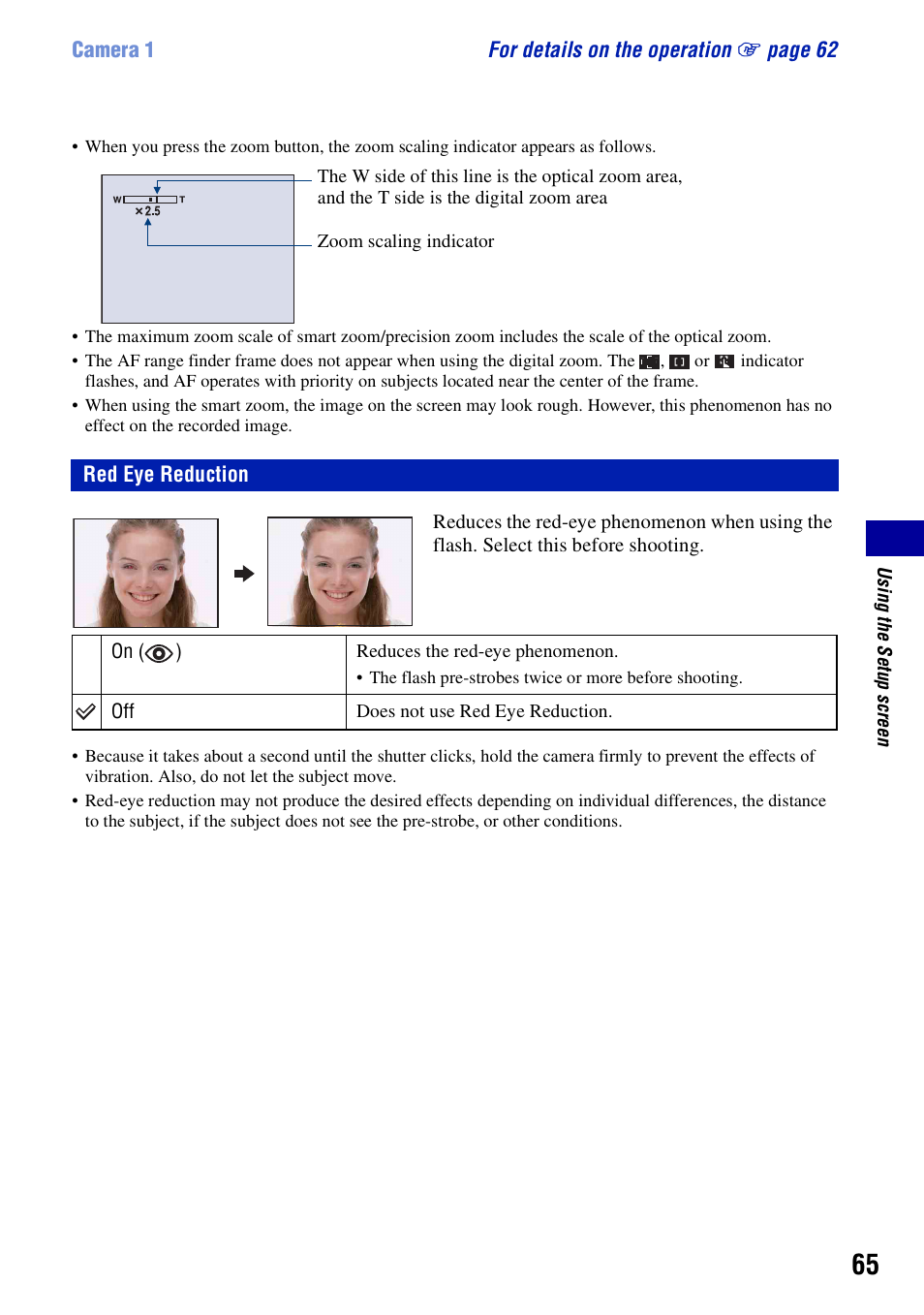 Red eye reduction, N (65) | Sony DSC-N2 User Manual | Page 65 / 132