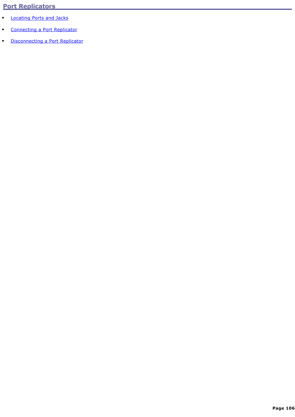 Port replicators | Sony PCG-GRX700P User Manual | Page 106 / 170