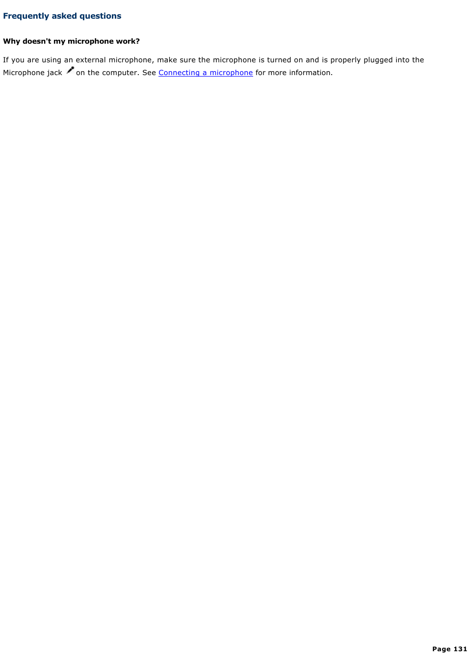 Frequently asked questions | Sony PCG-GRX700P User Manual | Page 131 / 170