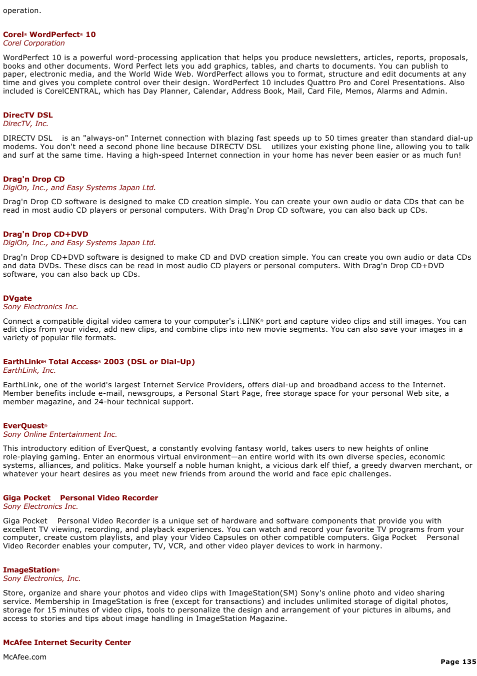 Sony PCG-GRX700P User Manual | Page 135 / 170