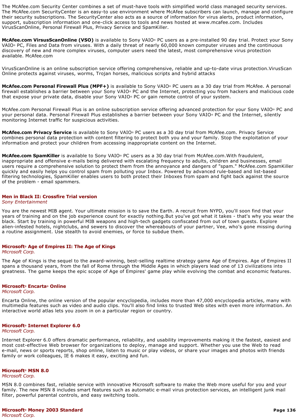 Sony PCG-GRX700P User Manual | Page 136 / 170
